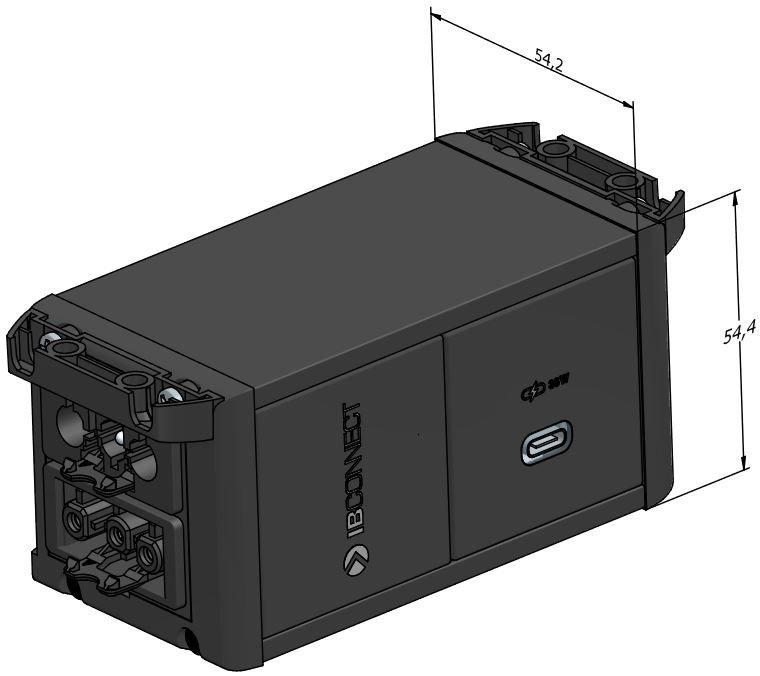 ORBIT Steckdoseneinheit weiss 1x Typ 13 1x USB-C 36W