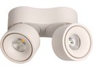 LED-Deckenspot DOUBLE SHINE matt weiss 3000K 2200lm 2x 36°