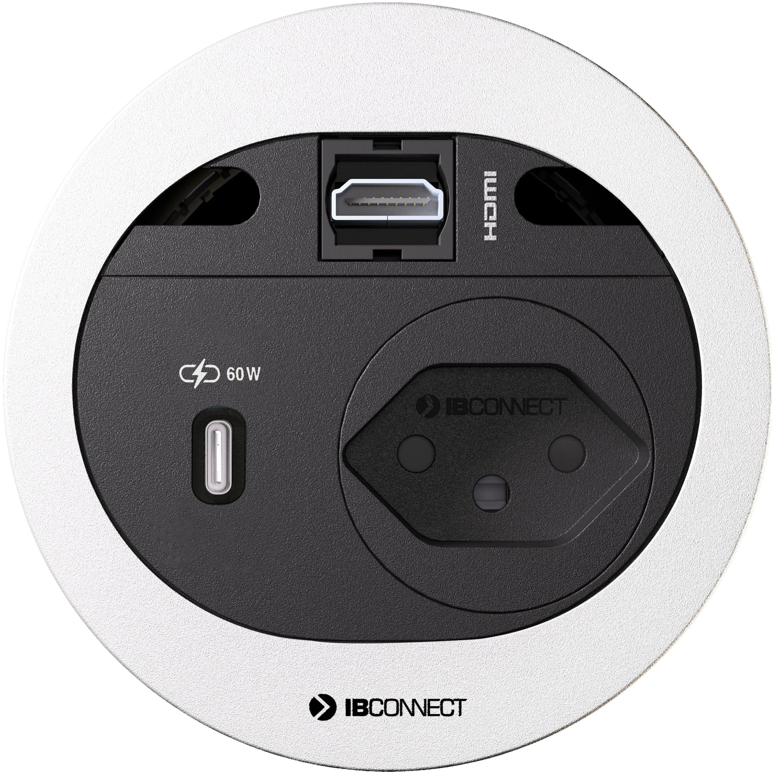 DIVUS Steckdoseneinheit weiss 1x Typ 13 1x USB-C 60W  1x HDMI