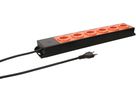 Steckdosenleiste Power Line 6x Typ 13 schwarz/orange 3.0m
