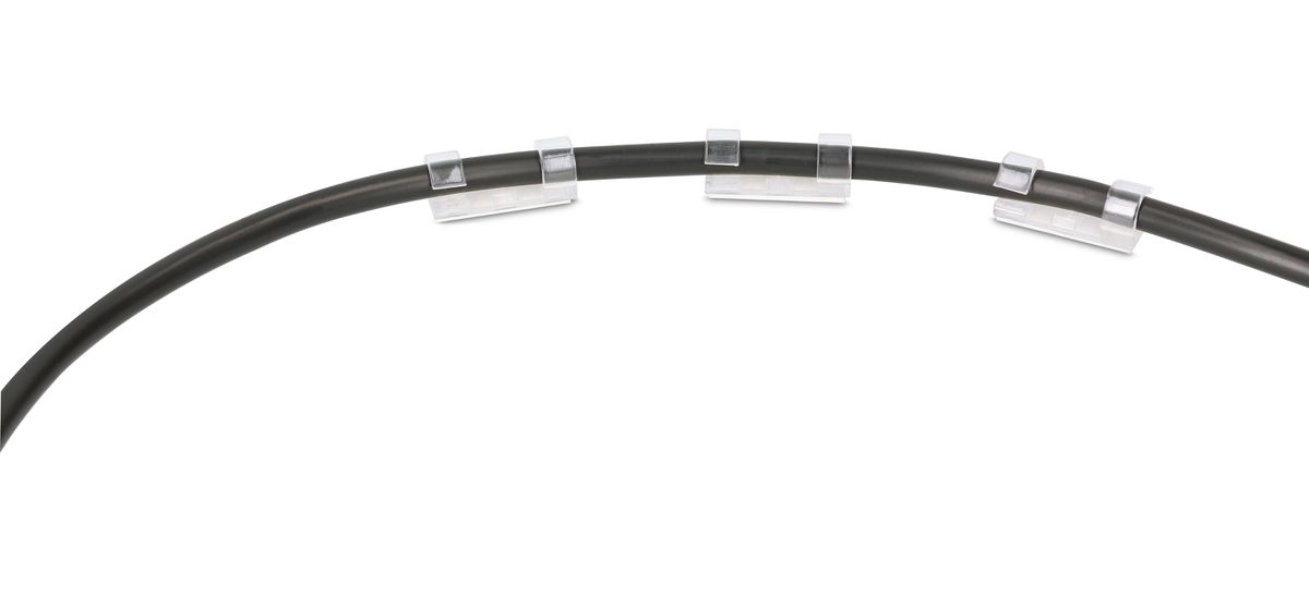 Kabelclips-Set 8mm transparent