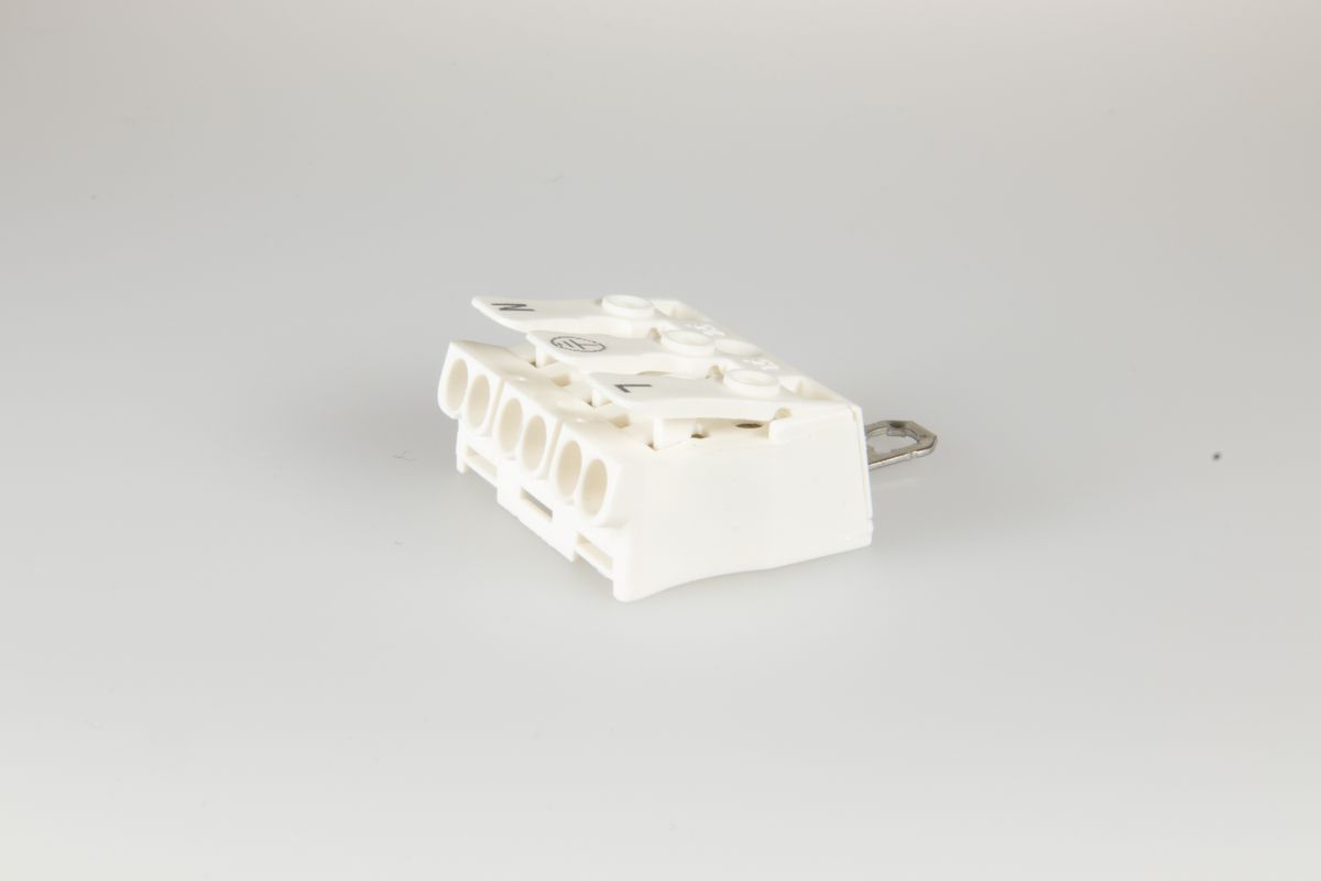 Leuchtenklemme LK 980-01/ 3 SK bedruckt = N Erde L