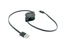 Lightning-Kabel 0.9m schwarz ausziehbar