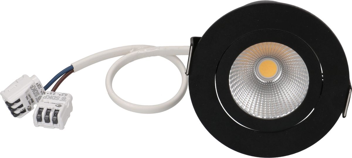 LED-Einbauspot DISC 230 Ø68 schwarz 3000K 650lm 36°