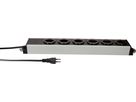 Steckdosenleiste Power Line 6x Typ 13 grau/schwarz 3.0m Magnet