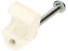 Cable clips 3x5mm for flat cable white