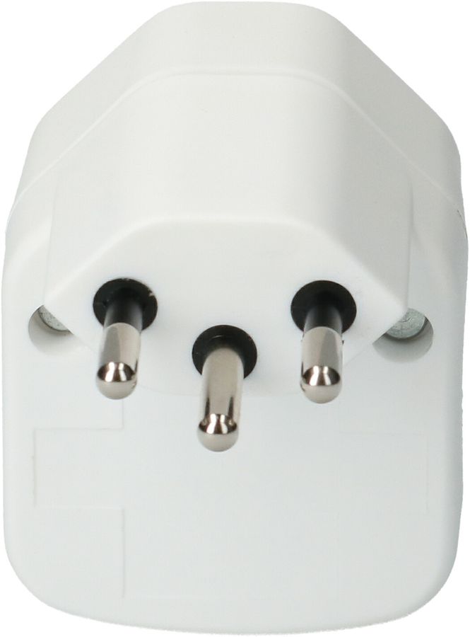 multi adaptateur 1x type 13 3 pôles blanc interrupteur