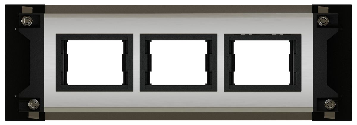 INTRO2.0 Steckdoseneinheit eloxiert 3x Leermodul