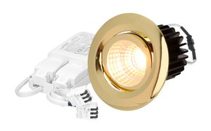 LED-Einbauspot "MOVE" DALI gold, 2700K, 830lm, 38°