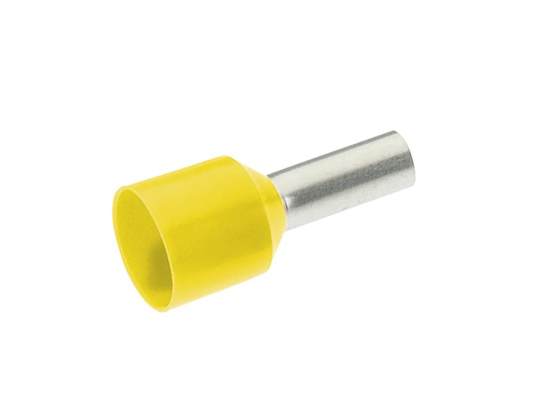 Isolierte Aderendhülse 6mm² x 12mm gelb