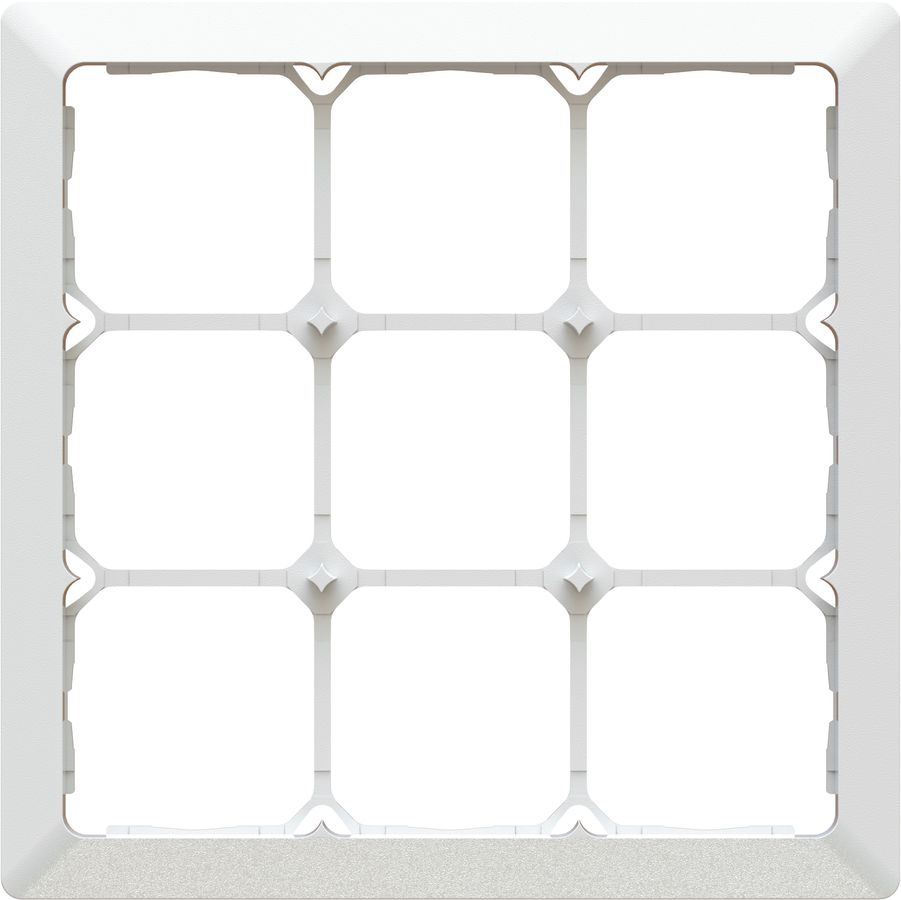 cadre de recouvrement ta.3x3 ENC +profil décoratif priamos blanc