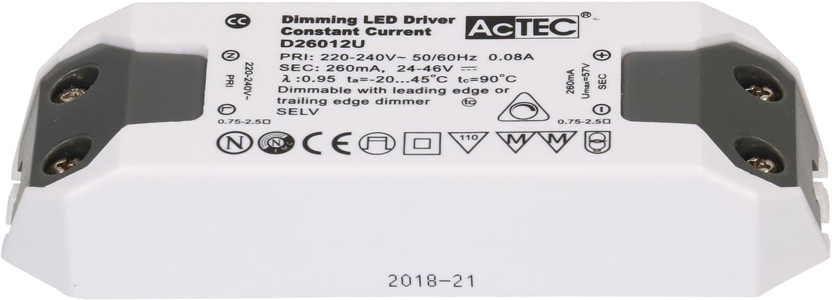 LED-Konstantstromtreiber 260mA 12W