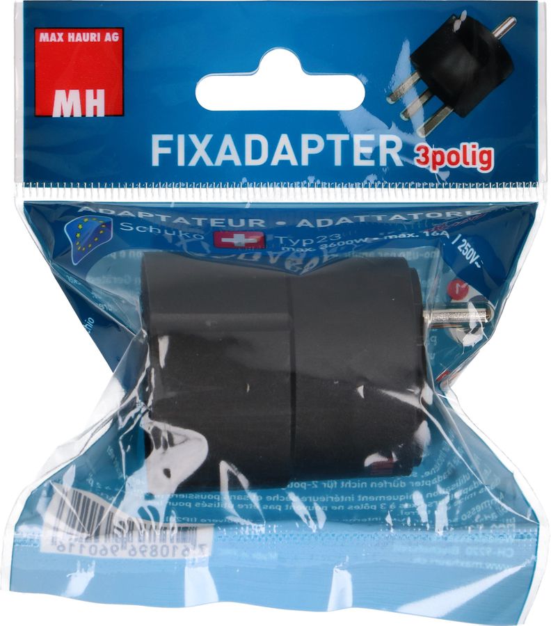 Adaptor fix type 23 3-pol black