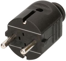 Spina Schuko 16A 250V nera CEE7/VII