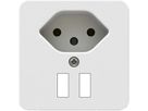 Kleinkombi Typ 13 / 2x USB Frontplatte priamos weiss