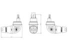 Stecker TH Typ 13 gewinkelt 3-polig schwarz IP55