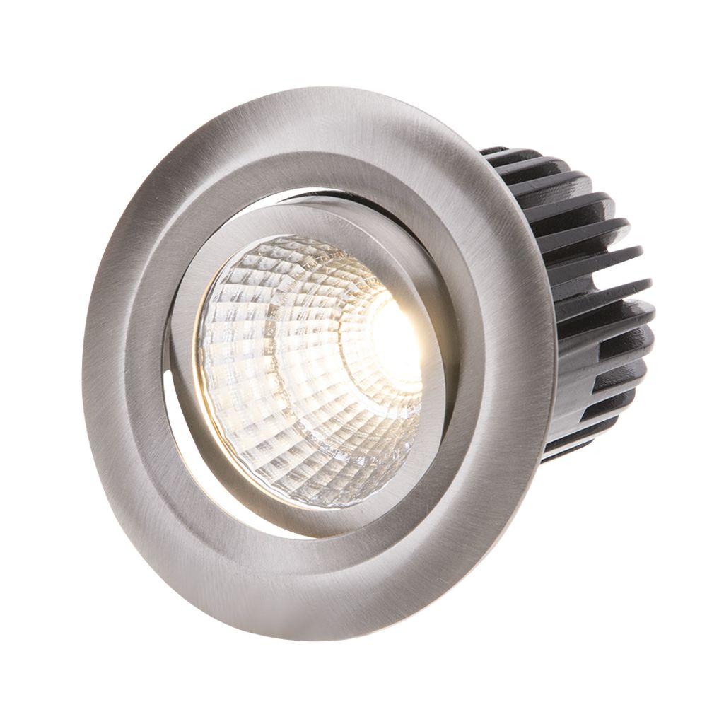 Downlight "MOVE" nickel brushed, 2700K, 830lm, 38°