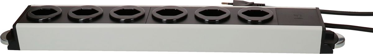 Steckdosenleiste Power Line 6x Typ 13 grau/schwarz 3.0m Magnet