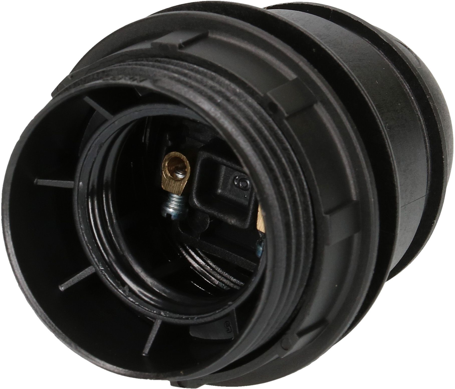 E27-Fassung Randmantel M10x1 schwarz