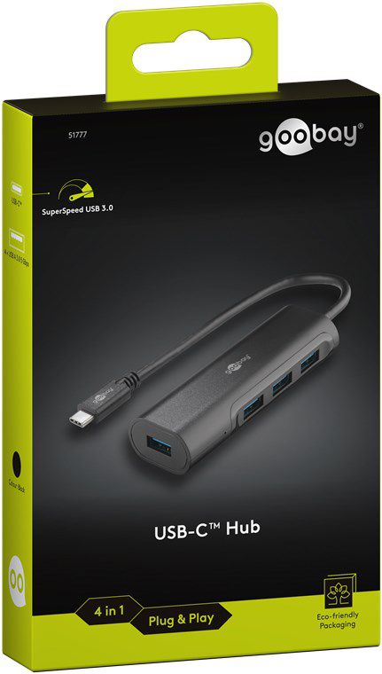 USB Hub / USB-C auf 4x USB 3.0A 0.18m