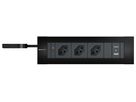 INTRO2.0 Steckdoseneinheit schwarz 3x Typ 13 1x USB-A/C
