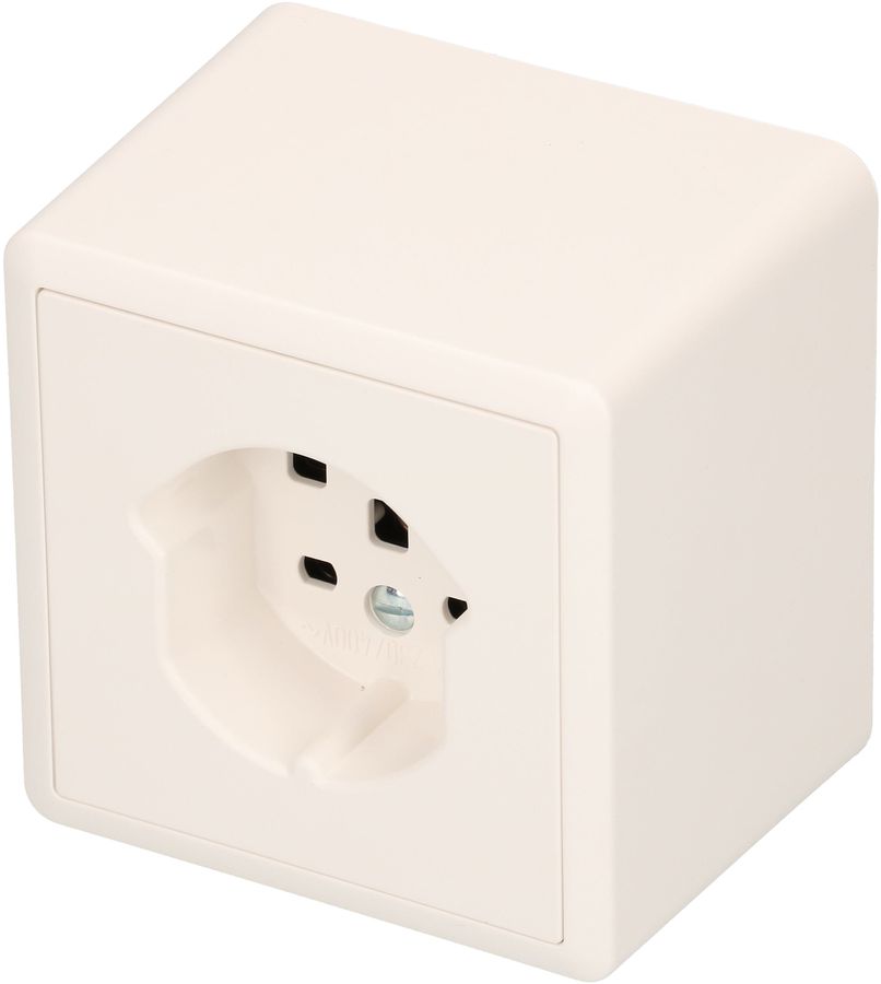 Steckdose 1x Typ 25 Gr.1x1 AP EdizioDue weiss