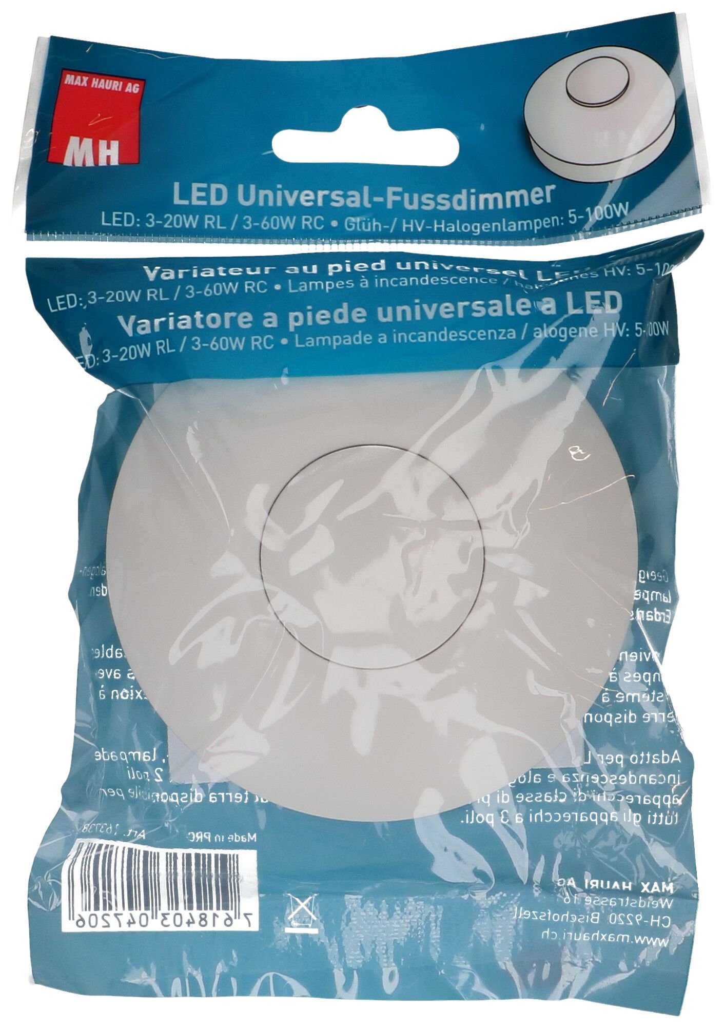 LED-Universal-Fussdimmer weiss