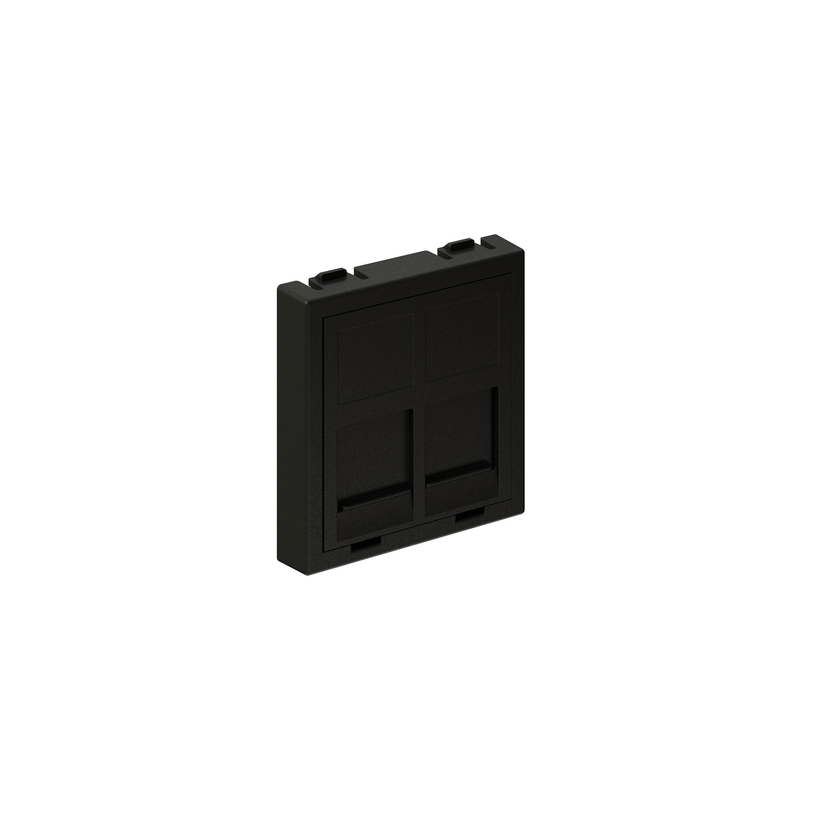 accessori multimediali 45x45 antracite copertura per 2x RJ45