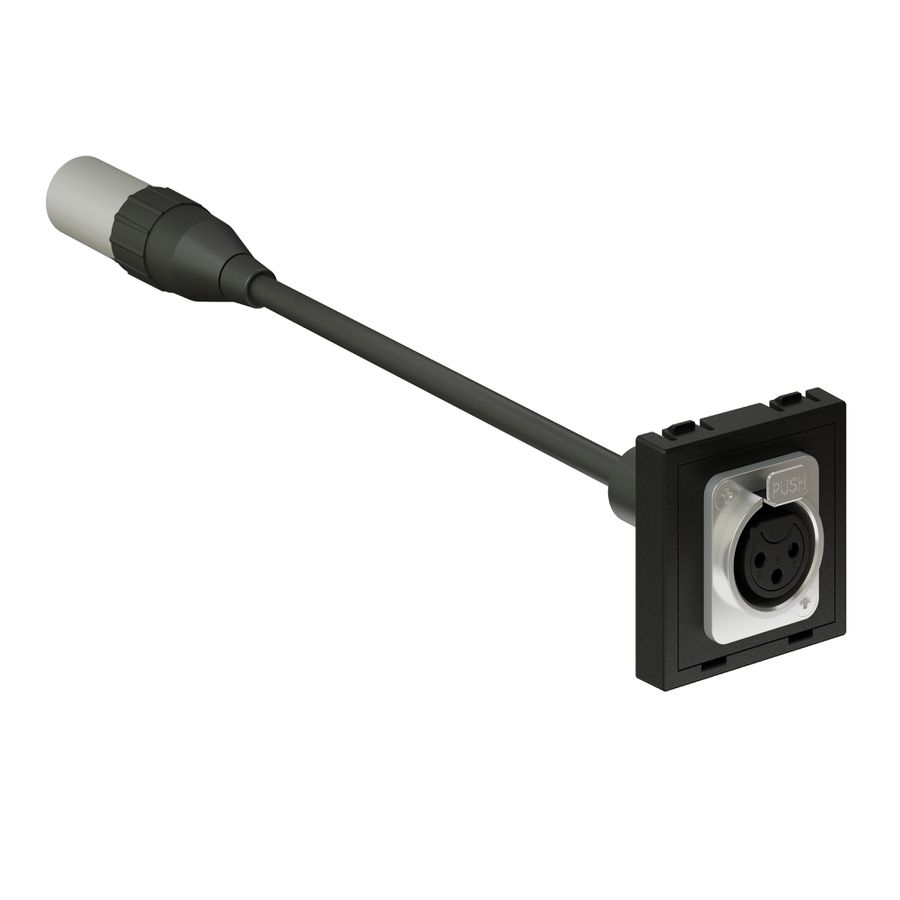 accessori multimediali 45x45 antracite 1x XLR 3 poli