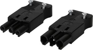 Stecker und Kupplung flach 3-pol. 20A/250V IP20