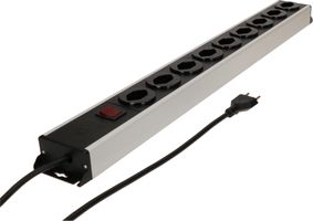 Steckdosenleiste Power Line 9x Typ 13 grau/schwarz Schalter 1.5m