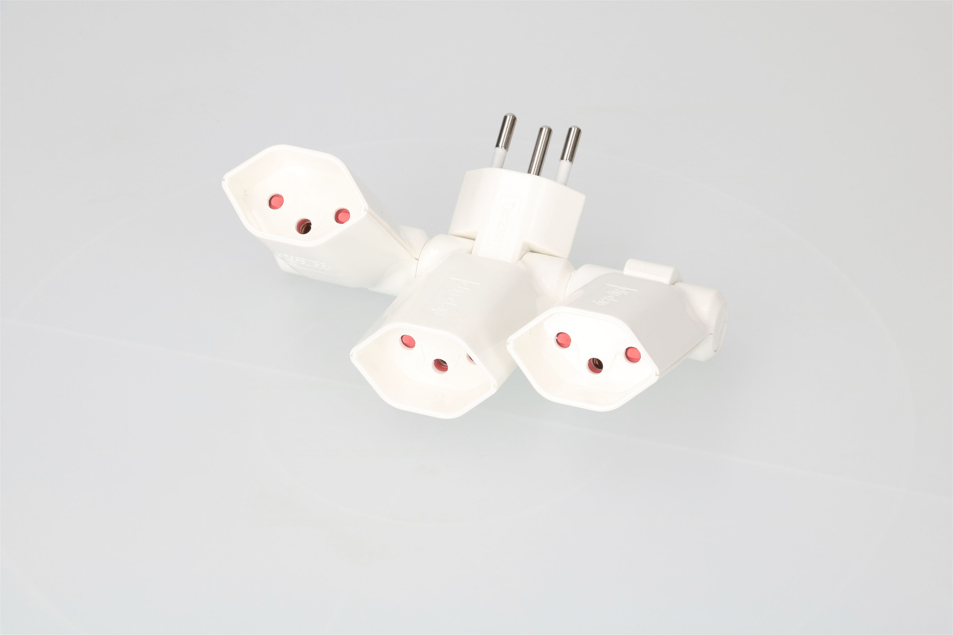 Abzweigstecker clip-clap 3x Typ 13 3-polig weiss BS