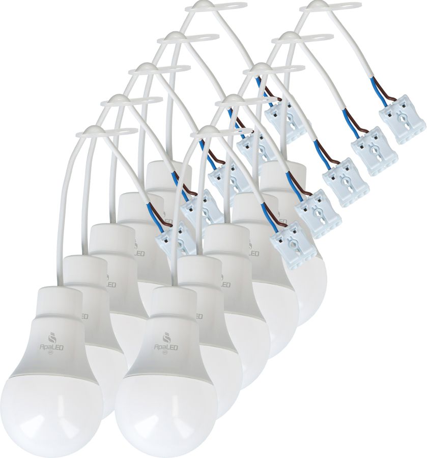 lamp de chantier LED+câble de raccordement et borne 4000K/10 pcs.
