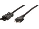 TD-Anschlusskabel H05VV-F3G1.5 1m schwarz Typ 23 / AC 166