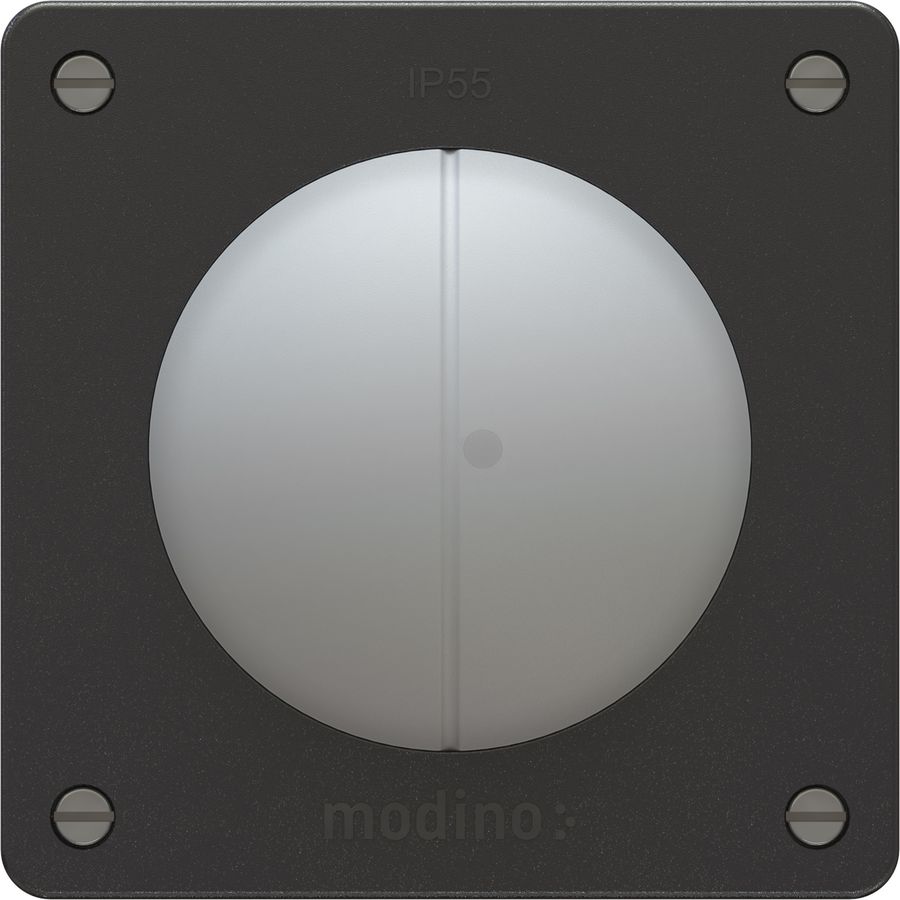 pulsante doppio NA/NC 1x illuminato INC exo IP55 nero