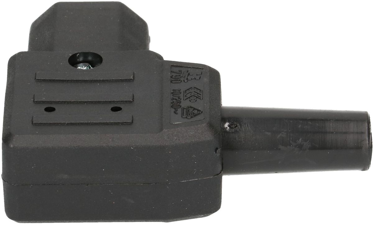 prise de connecteur type C13 3 pôles coudée noir