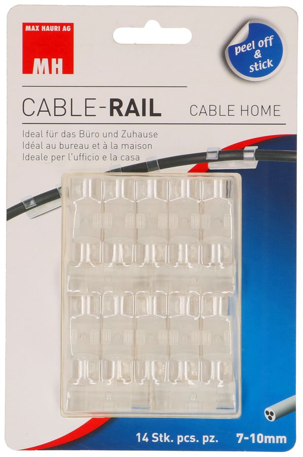 Cable clips set transparent