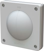 Doppel-Druckschalter Schema 3+3 UP exo IP55 lichtgrau