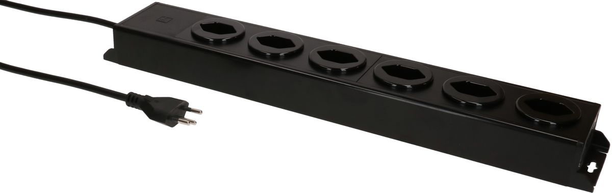 Steckdosenleiste Power Line 6x Typ 13 schwarz/schwarz 1.5m