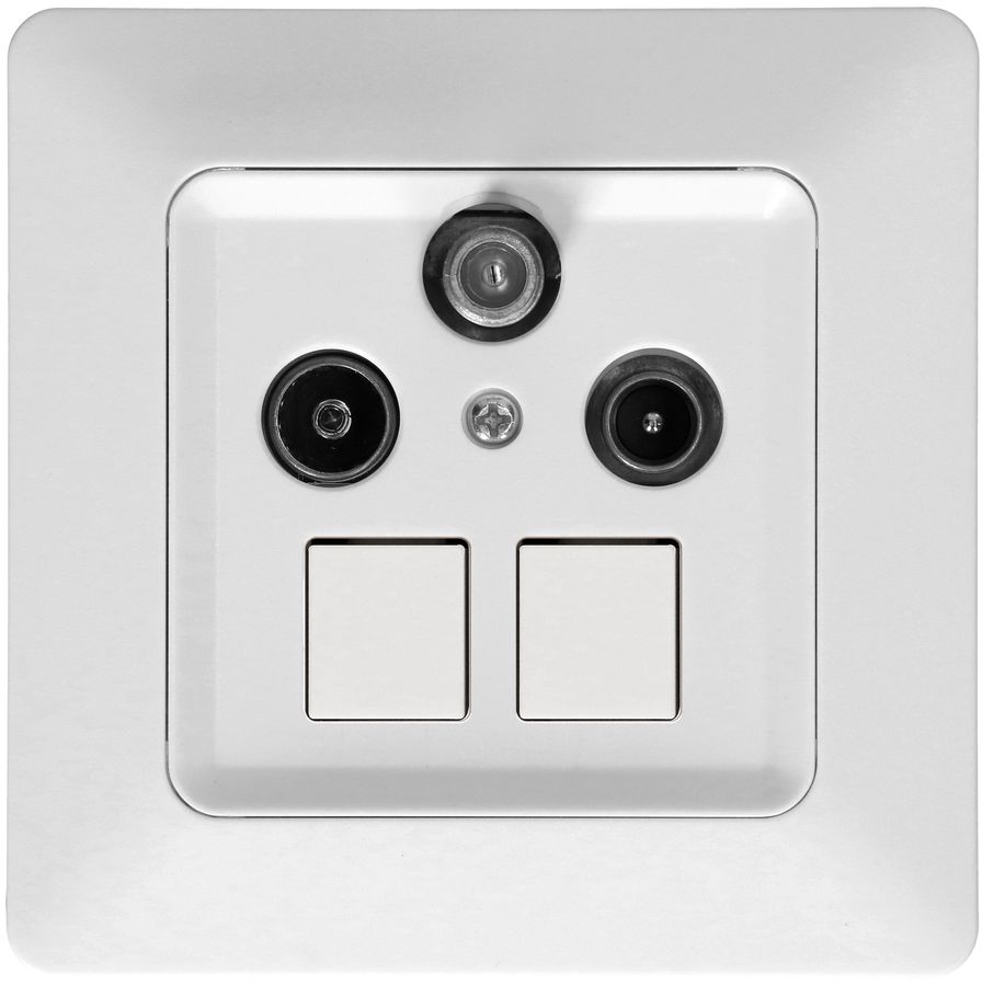 multimedia radio/TV/Sat/rete 2dB INC priamos bianco