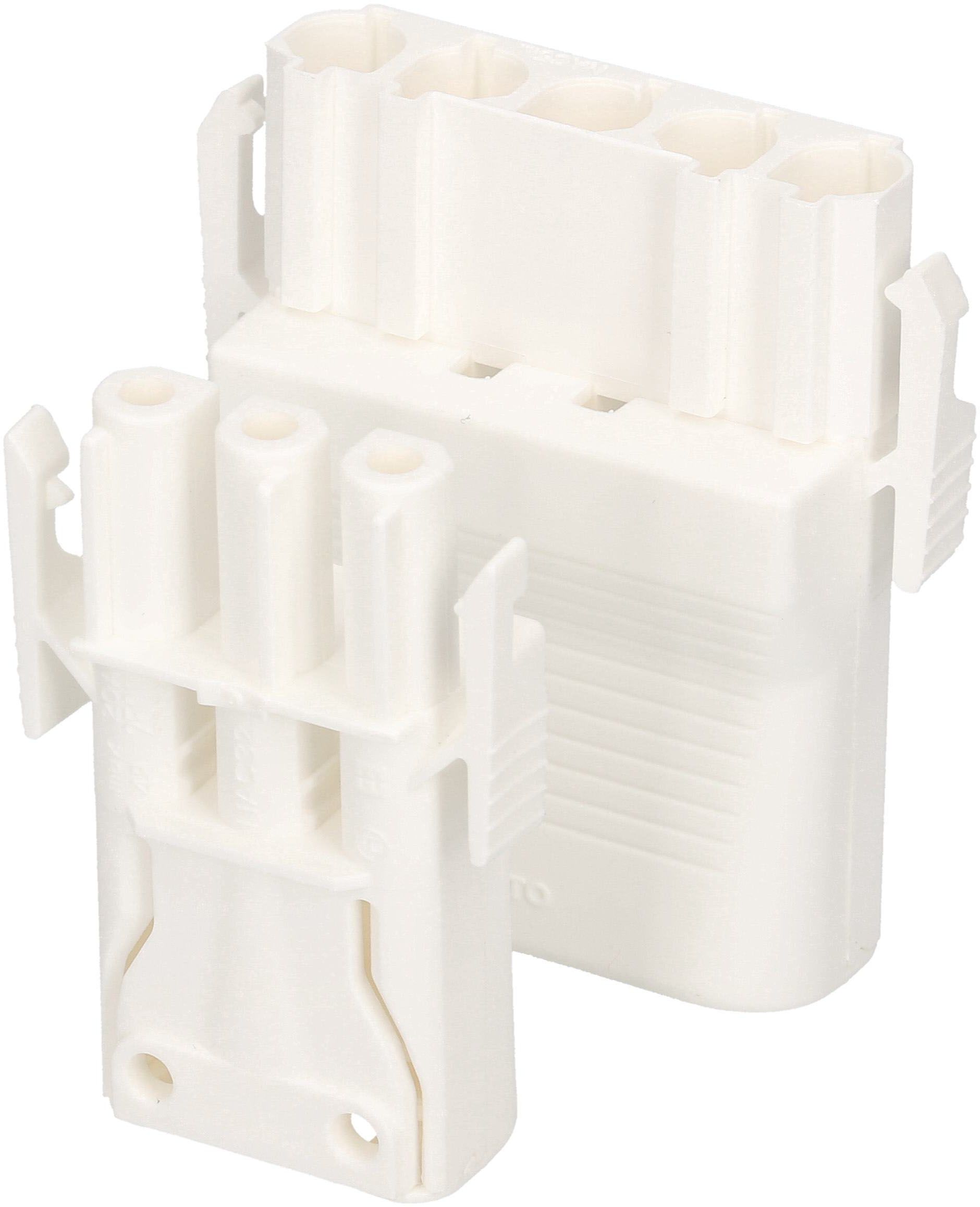 Stecker ENSTO 5-polig weiss Zugentlastung