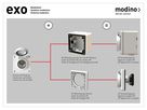 Druckschalter Schema 3 beleuchtet Einsatz +Frontset exo IP55 ws