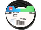 Câble TD2x1mm2 noir  L=5m
