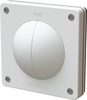 Doppel-Druckschalter Schema 3+3 UP exo IP55 weiss