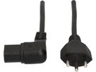 Cable cordset TD H05VV-F3G0.75 2m black type 12/C13