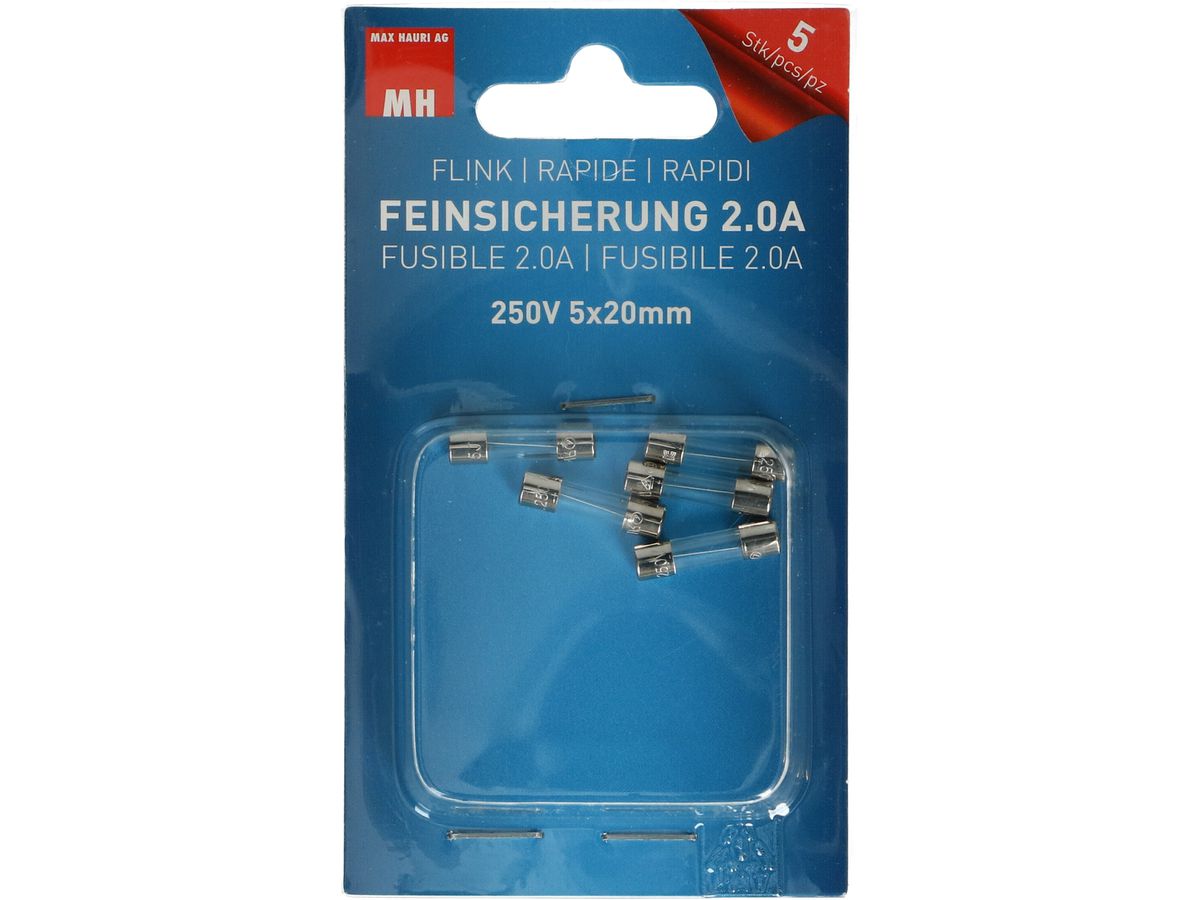 Fuse 5x20mm fast-acting 2.0A / 250V
