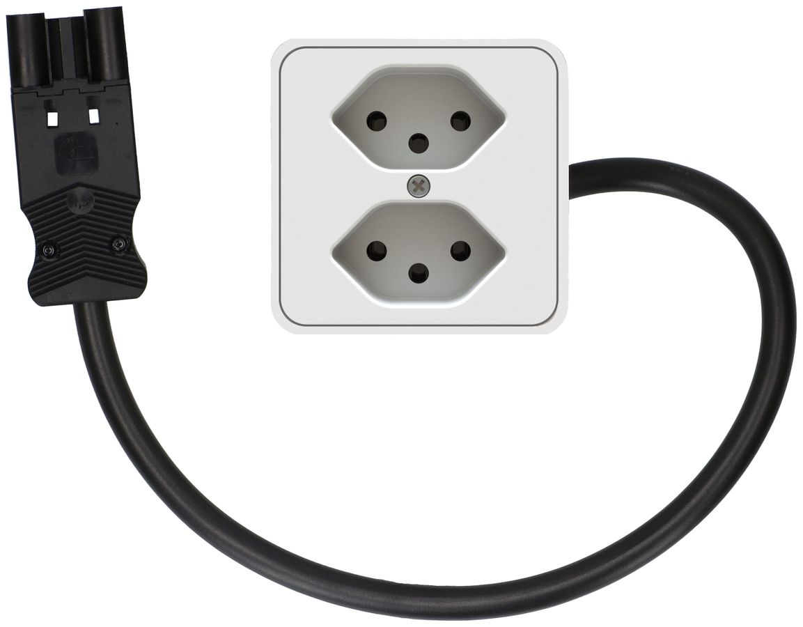 presa aggiuntiva per mobili 2x tipo 13 bianco 0.5m AC166