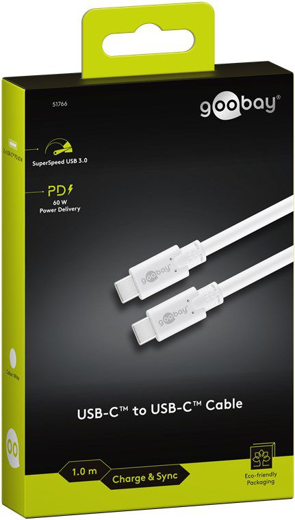 USB-C 3.2 Kabel 1m weiss