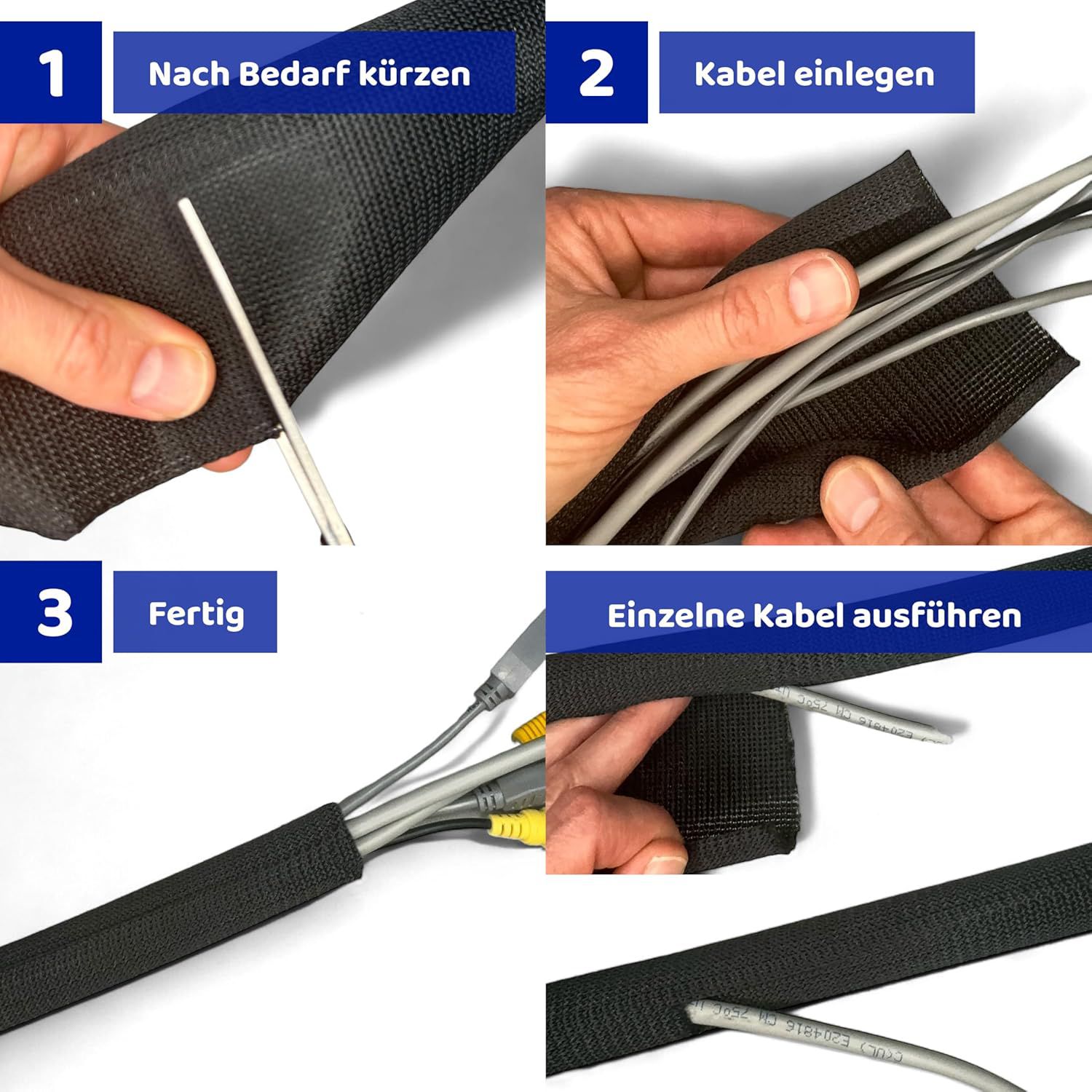 Cable Tube LTC 1.25m / nero