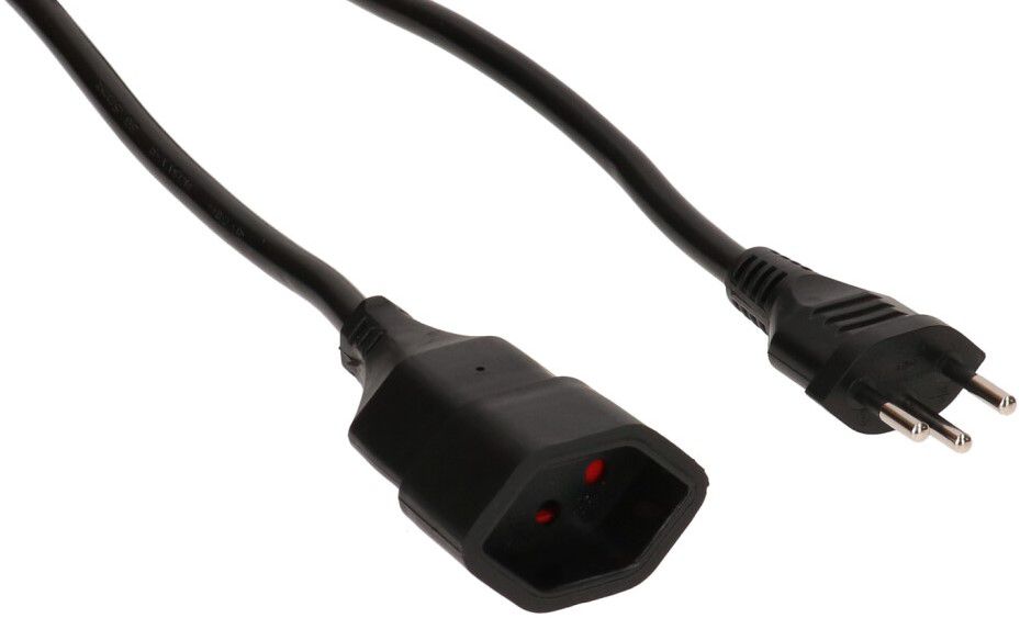 Rallonge TD H05VV-F3G1.5 10m noir BS type 12 / type 13